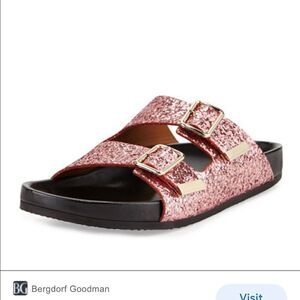 Givenchy Swiss glitter Double Buckle Sandals- Birkenstocks